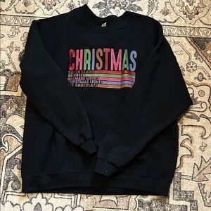 Gildan Black Christmas Crewneck Sweater